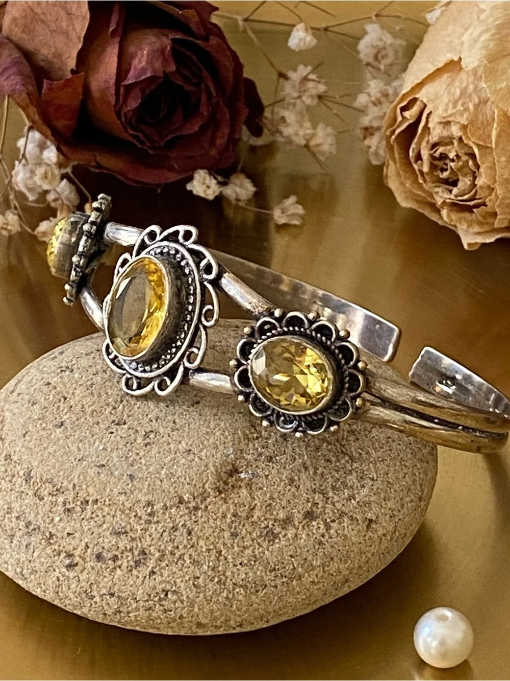 Citrine Hand Crafted Bangle